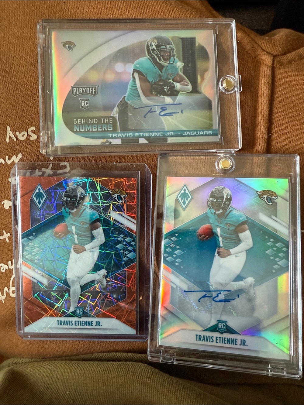 Panini Travis Etienne Jr. Jaguars Teal White Football Rookie Card Trio